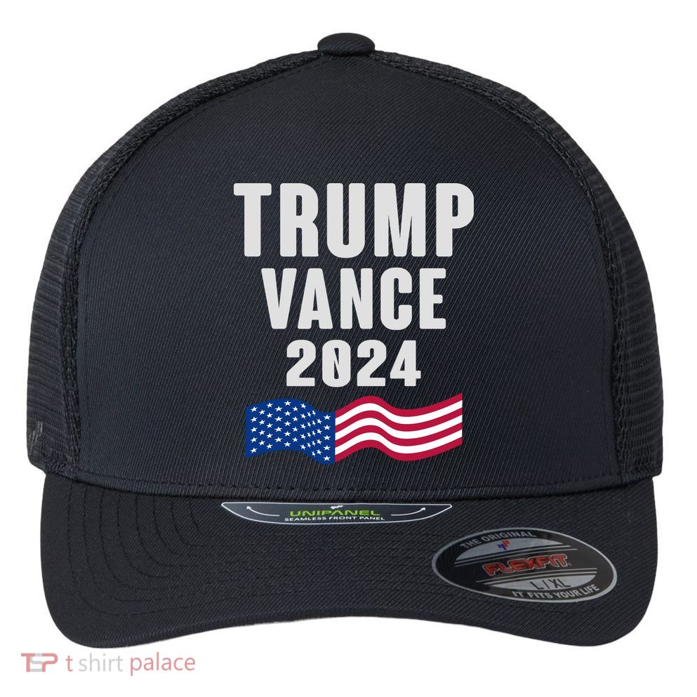 Trump Vance 2024 Flexfit Unipanel Trucker Cap
