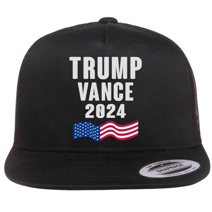 Trump Vance 2024 Flat Bill Trucker Hat