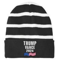 Trump Vance 2024 Striped Beanie with Solid Band