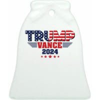 Trump Vance 2024 Jd Vance Pro Trump Supporter Ceramic Bell Ornament