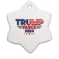 Trump Vance 2024 Jd Vance Pro Trump Supporter Ceramic Star Ornament