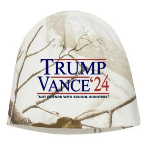 Trump Vance 24 Not Friends With School Shooters Kati - Camo Knit Beanie