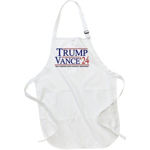 Trump Vance 24 Not Friends With School Shooters Full-Length Apron With Pockets