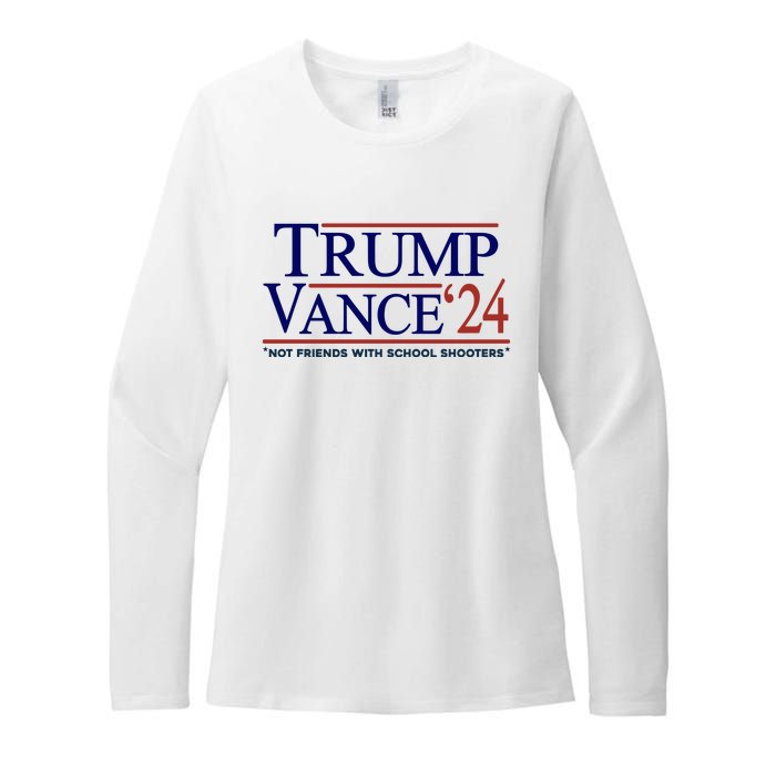 Trump Vance 24 Not Friends With School Shooters Womens CVC Long Sleeve Shirt