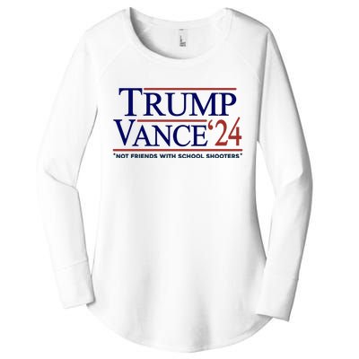 Trump Vance 24 Not Friends With School Shooters Women's Perfect Tri Tunic Long Sleeve Shirt