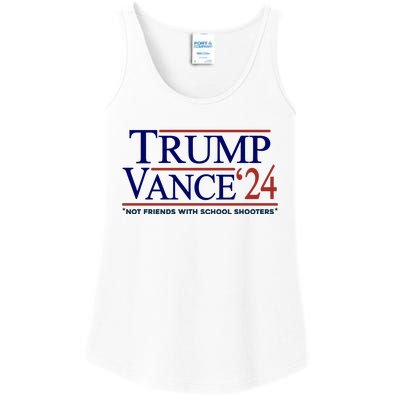 Trump Vance 24 Not Friends With School Shooters Ladies Essential Tank