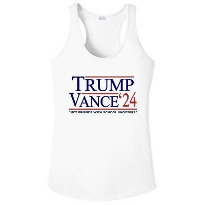 Trump Vance 24 Not Friends With School Shooters Ladies PosiCharge Competitor Racerback Tank