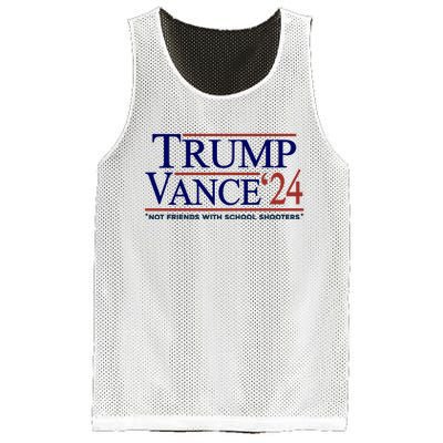 Trump Vance 24 Not Friends With School Shooters Mesh Reversible Basketball Jersey Tank