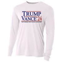 Trump Vance 24 Not Friends With School Shooters Cooling Performance Long Sleeve Crew