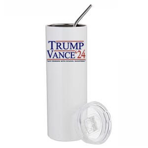 Trump Vance 24 Not Friends With School Shooters Stainless Steel Tumbler