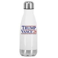 Trump Vance 24 Not Friends With School Shooters Stainless Steel Insulated Water Bottle