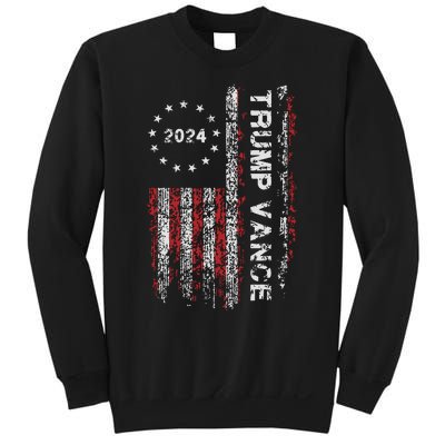 Trump Vance 2024 Us Flag Vintage Election President 2024 Sweatshirt