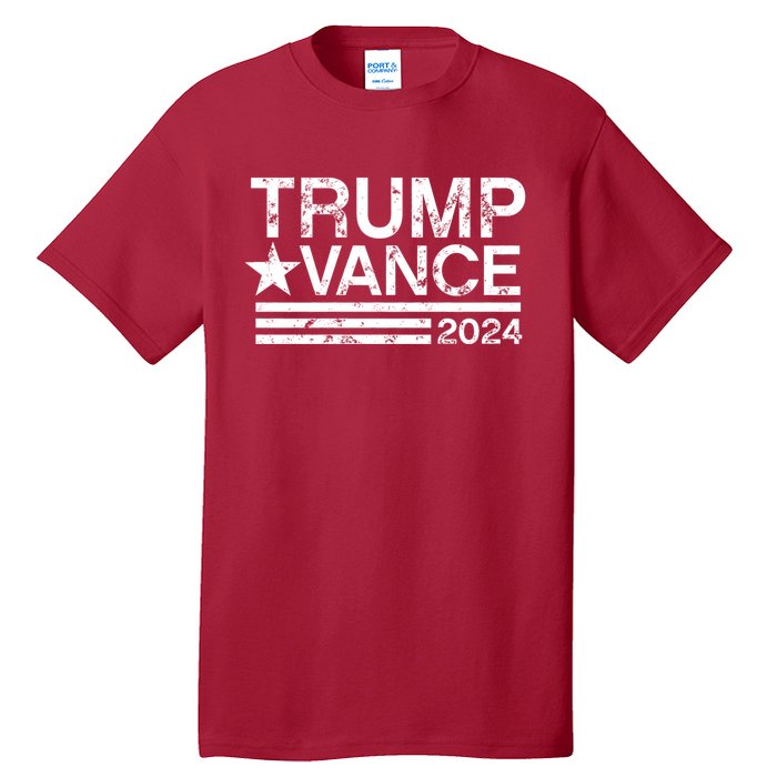 Trump Vance 2024 Retro Stripe Trump Jd Vance Tall T-Shirt