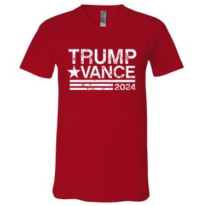 Trump Vance 2024 Retro Stripe Trump Jd Vance V-Neck T-Shirt