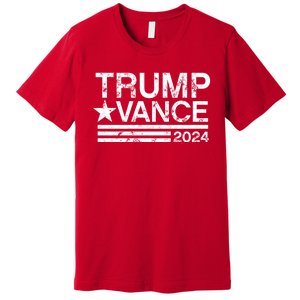 Trump Vance 2024 Retro Stripe Trump Jd Vance Premium T-Shirt