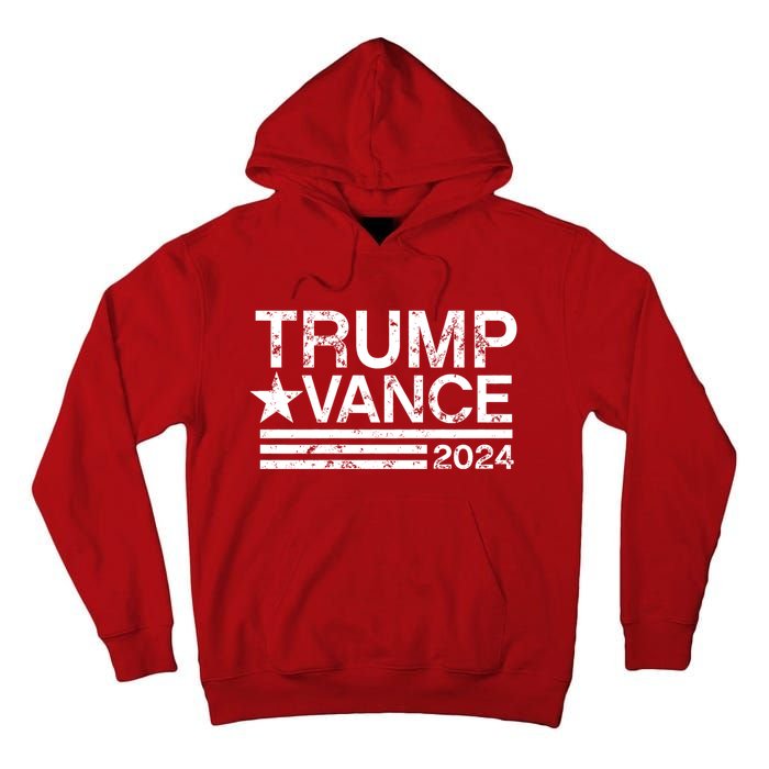 Trump Vance 2024 Retro Stripe Trump Jd Vance Tall Hoodie