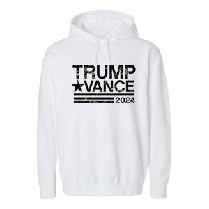 Trump Vance 2024 Retro Stripe Trump Jd Vance Garment-Dyed Fleece Hoodie