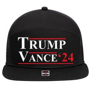 Trump Vance 2024 Vice President Vp Trump 2024 Election 7 Panel Mesh Trucker Snapback Hat