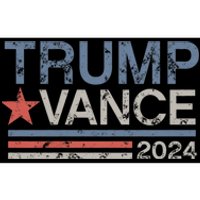 Trump Vance 2024 Retro Stripe Trump Jd Vance Bumper Sticker