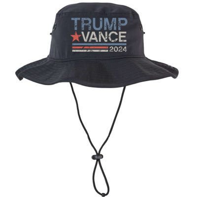 Trump Vance 2024 Retro Stripe Trump Jd Vance Legacy Cool Fit Booney Bucket Hat