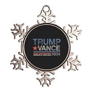 Trump Vance 2024 Retro Stripe Trump Jd Vance Metallic Star Ornament