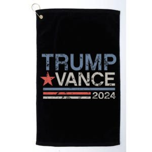 Trump Vance 2024 Retro Stripe Trump Jd Vance Platinum Collection Golf Towel