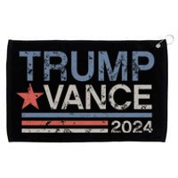 Trump Vance 2024 Retro Stripe Trump Jd Vance Grommeted Golf Towel