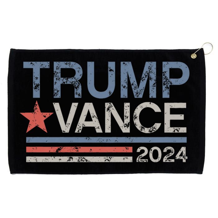 Trump Vance 2024 Retro Stripe Trump Jd Vance Grommeted Golf Towel