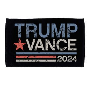 Trump Vance 2024 Retro Stripe Trump Jd Vance Microfiber Hand Towel