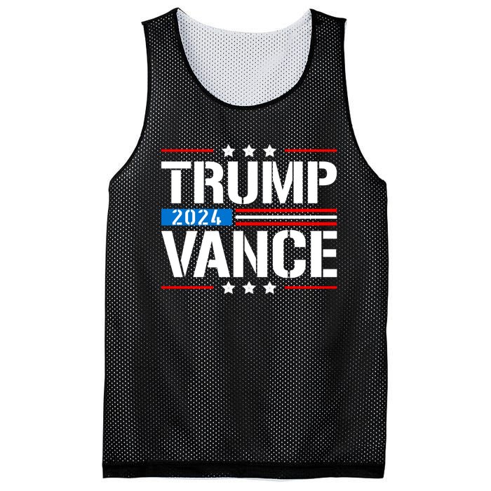 Trump Vance 2024 Vote Trump Retro Vintage Usa Flag Style Mesh Reversible Basketball Jersey Tank