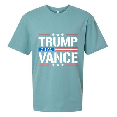 Trump Vance 2024 Vote Trump Retro Vintage Usa Flag Style Sueded Cloud Jersey T-Shirt