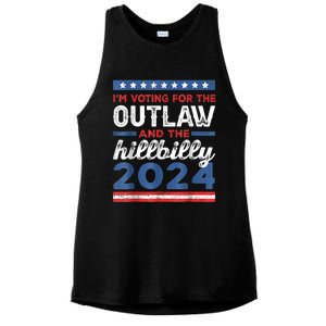 Trump Vance 2024 Donald Trump J.D. Vance Outlaw Hillbilly Ladies PosiCharge Tri-Blend Wicking Tank