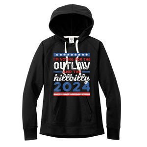 Trump Vance 2024 Donald Trump J.D. Vance Outlaw Hillbilly Women's Fleece Hoodie