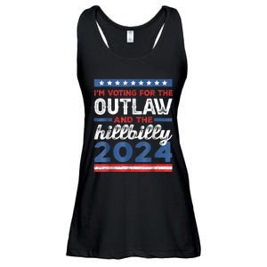 Trump Vance 2024 Donald Trump J.D. Vance Outlaw Hillbilly Ladies Essential Flowy Tank