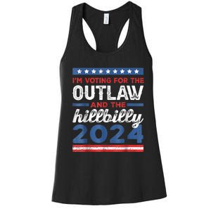 Trump Vance 2024 Donald Trump J.D. Vance Outlaw Hillbilly Women's Racerback Tank