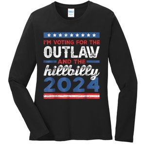 Trump Vance 2024 Donald Trump J.D. Vance Outlaw Hillbilly Ladies Long Sleeve Shirt