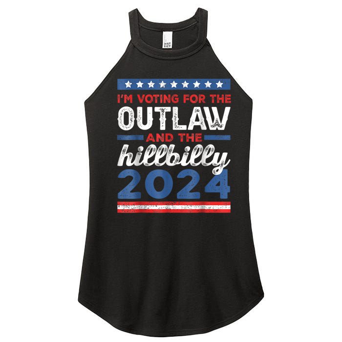 Trump Vance 2024 Donald Trump J.D. Vance Outlaw Hillbilly Women's Perfect Tri Rocker Tank