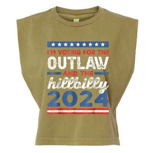 Trump Vance 2024 Donald Trump J.D. Vance Outlaw Hillbilly Garment-Dyed Women's Muscle Tee