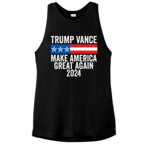 Trump Vance 2024 Make America Great Again Ladies PosiCharge Tri-Blend Wicking Tank