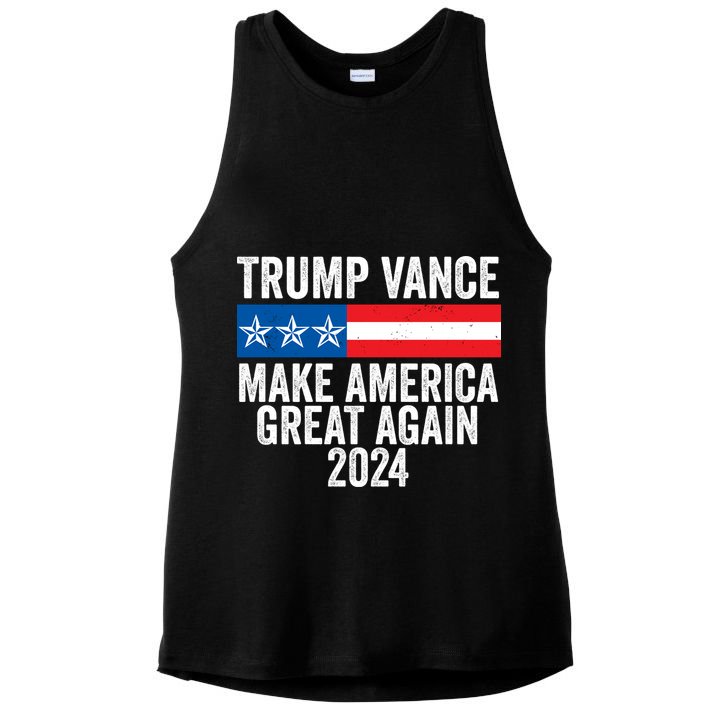 Trump Vance 2024 Make America Great Again Ladies PosiCharge Tri-Blend Wicking Tank