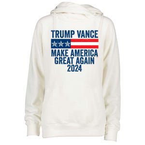 Trump Vance 2024 Make America Great Again Womens Funnel Neck Pullover Hood