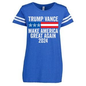 Trump Vance 2024 Make America Great Again Enza Ladies Jersey Football T-Shirt