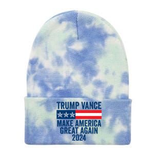 Trump Vance 2024 Make America Great Again Tie Dye 12in Knit Beanie