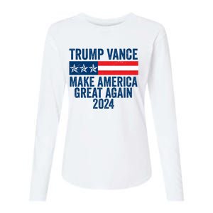 Trump Vance 2024 Make America Great Again Womens Cotton Relaxed Long Sleeve T-Shirt