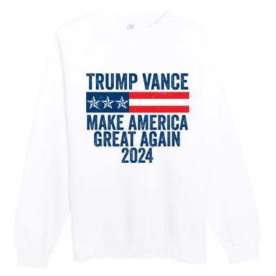 Trump Vance 2024 Make America Great Again Premium Crewneck Sweatshirt