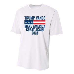 Trump Vance 2024 Make America Great Again Youth Performance Sprint T-Shirt