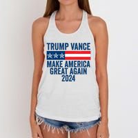 Trump Vance 2024 Make America Great Again Women's Knotted Racerback Tank