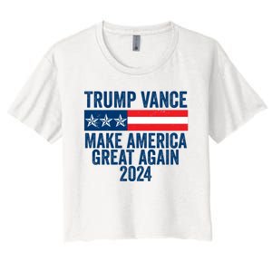 Trump Vance 2024 Make America Great Again Women's Crop Top Tee