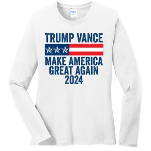 Trump Vance 2024 Make America Great Again Ladies Long Sleeve Shirt