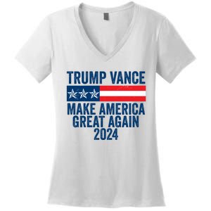 Trump Vance 2024 Make America Great Again Women's V-Neck T-Shirt